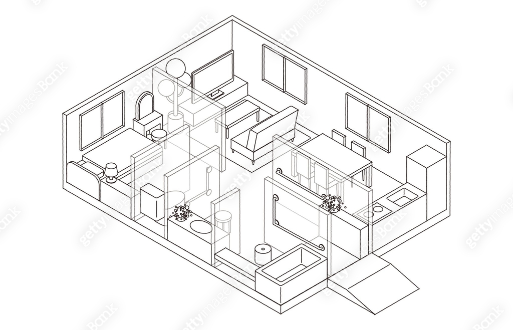 Isometric Barrier free Housing Illustration 1404756594 Isometric barrier free housing illustration 1404756594