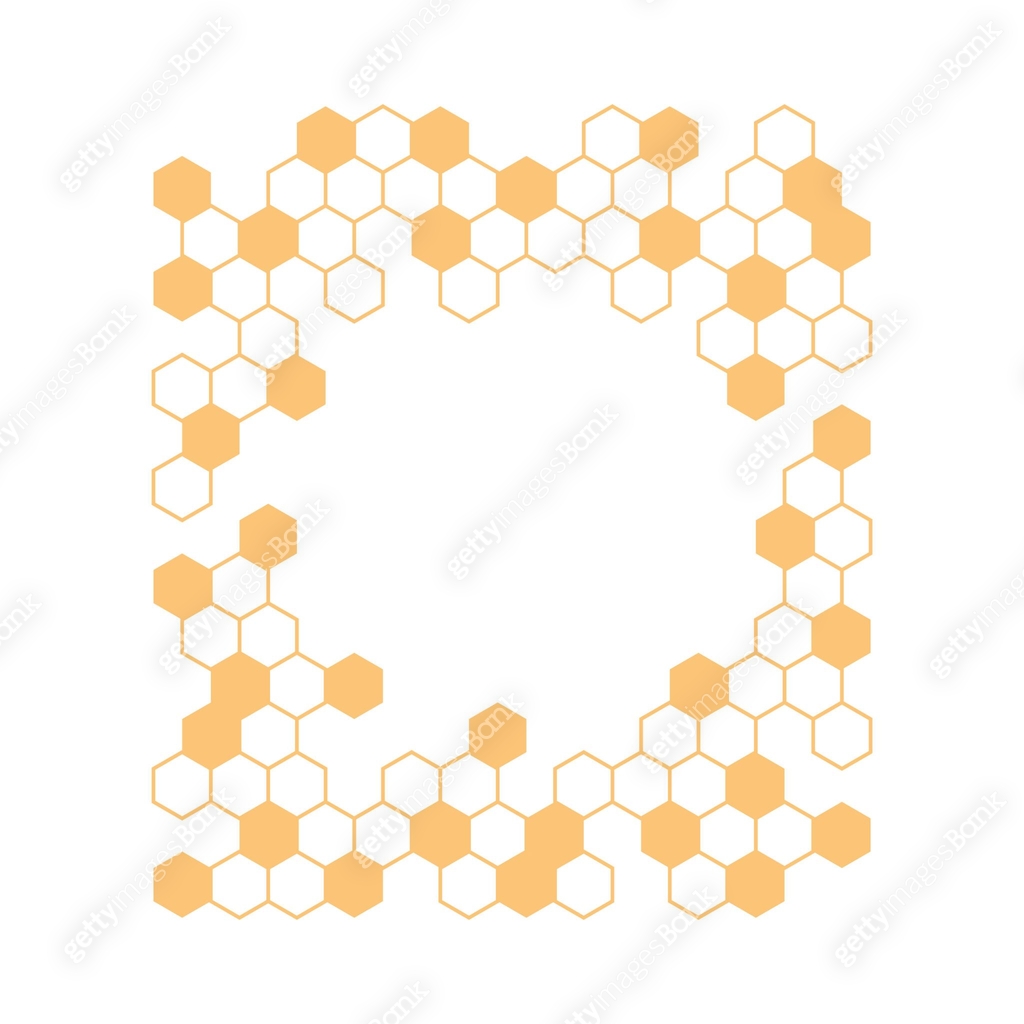 Honey comb colorful vector frame or border 이미지 (1404162269) 일러스트, 무료 ...