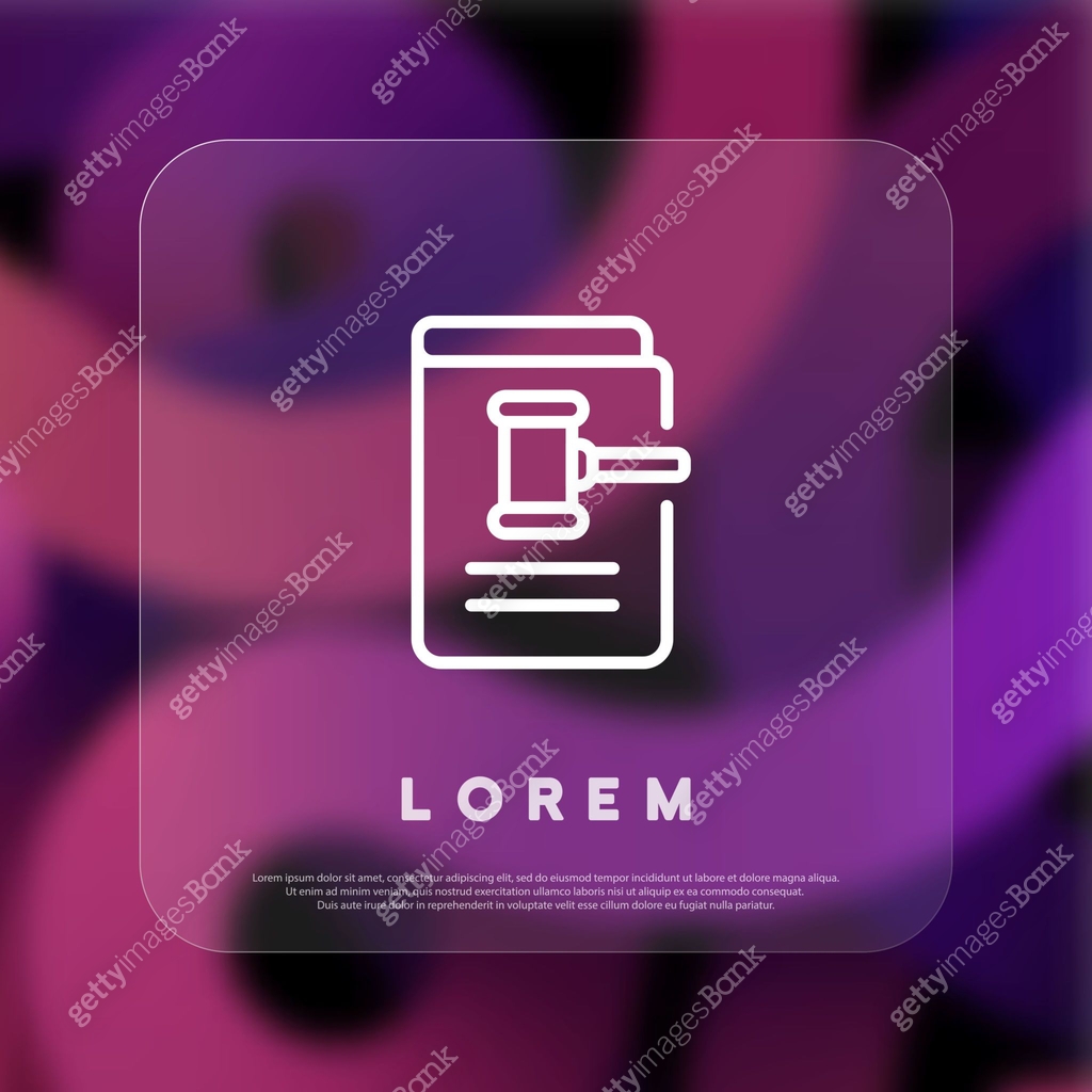 Sentence document icon. Legal document icon. Judge concept ...