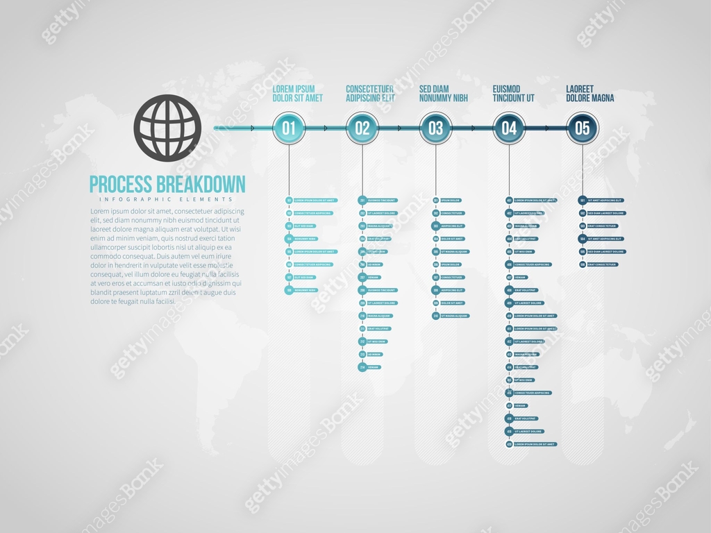 Proccess Break Process Breakdown Infographic 이미지 (1401098298) 일러스트, 무료 일러스트 - 게티이미지뱅크