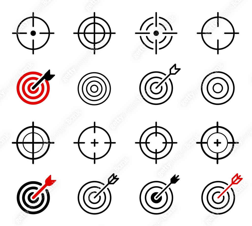 Call Targeting Icon Target icon set. Goal.Set of goals. Target, call, goal icon. Target ...