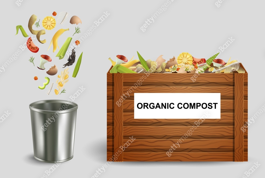 Organic compost vector food waste recycle concept 이미지 (1409828599) 일러스트 ...