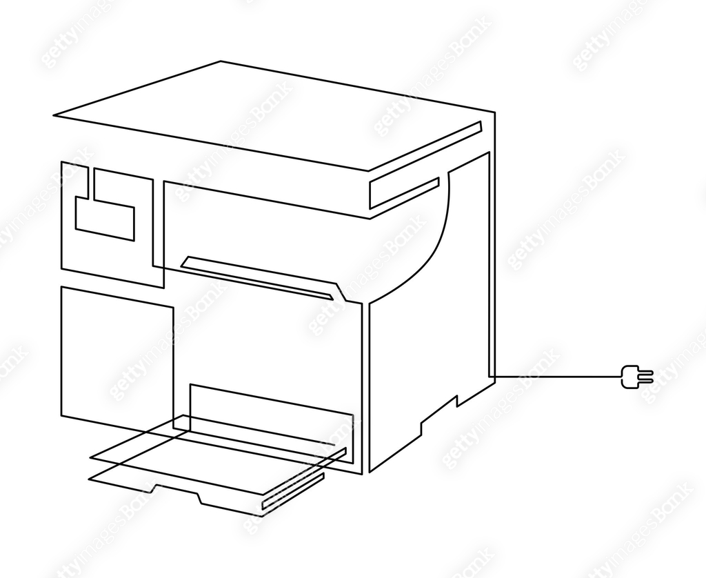 Printer, multifunction copier. Office equipment. Vector illustration ...