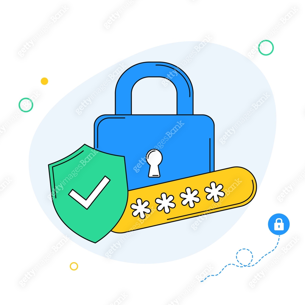 Pin code password protection concept illustration flat design. Login ...