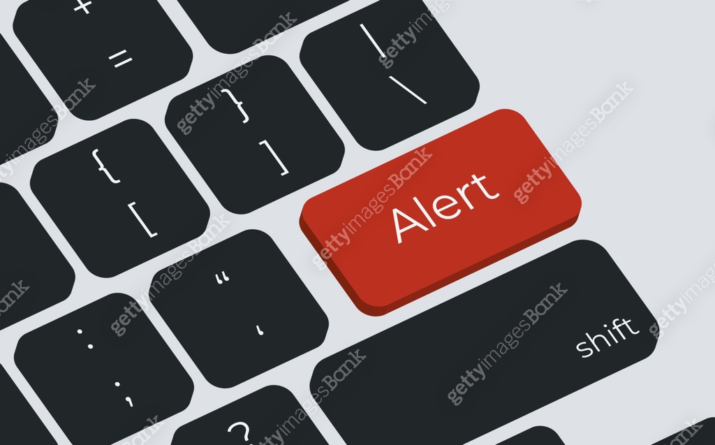 Computer keyboard with alert key alert. Simple style 이미지 (1406274328 ...