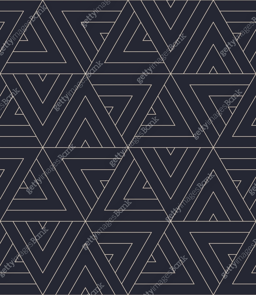 Fancy Luxury Outline Triangle Seamless Pattern Vector Trendy Abstract ...