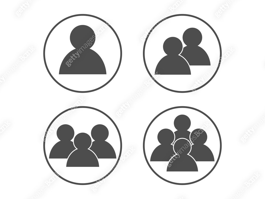 Simple multiple person icon illustration set 이미지 (1413208153) 일러스트, 무료 ...