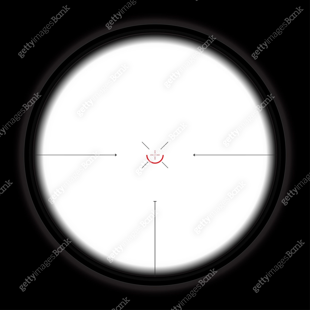 Shooter scope lens for First-person shooter video game, Vector ...