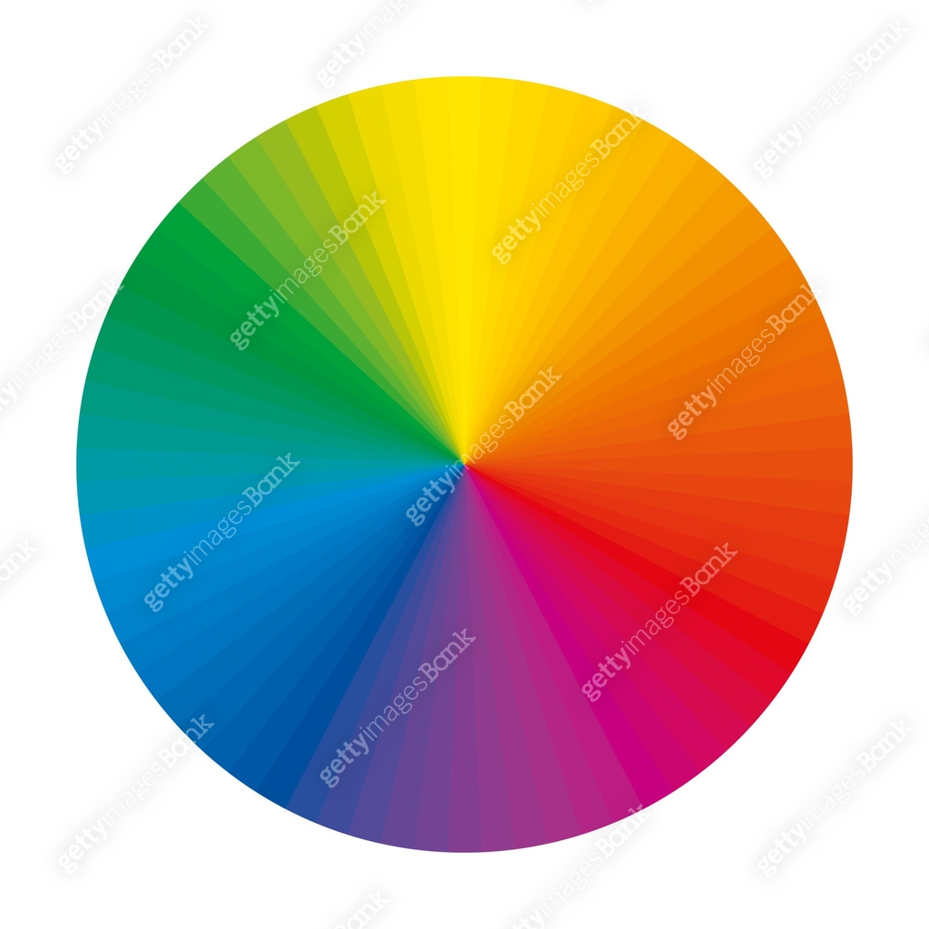 Color wheel with an extended spectrum of 72 complementary color ...