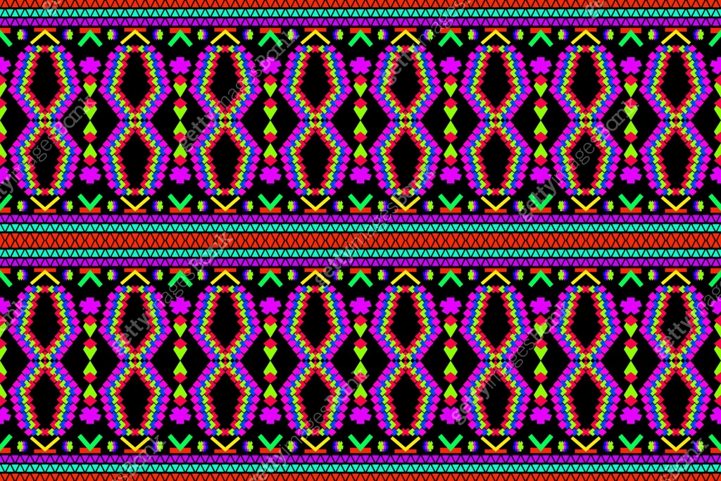 The decoration of colorful geometric shape form a pattern to be beautiful stripe,fashion art ...