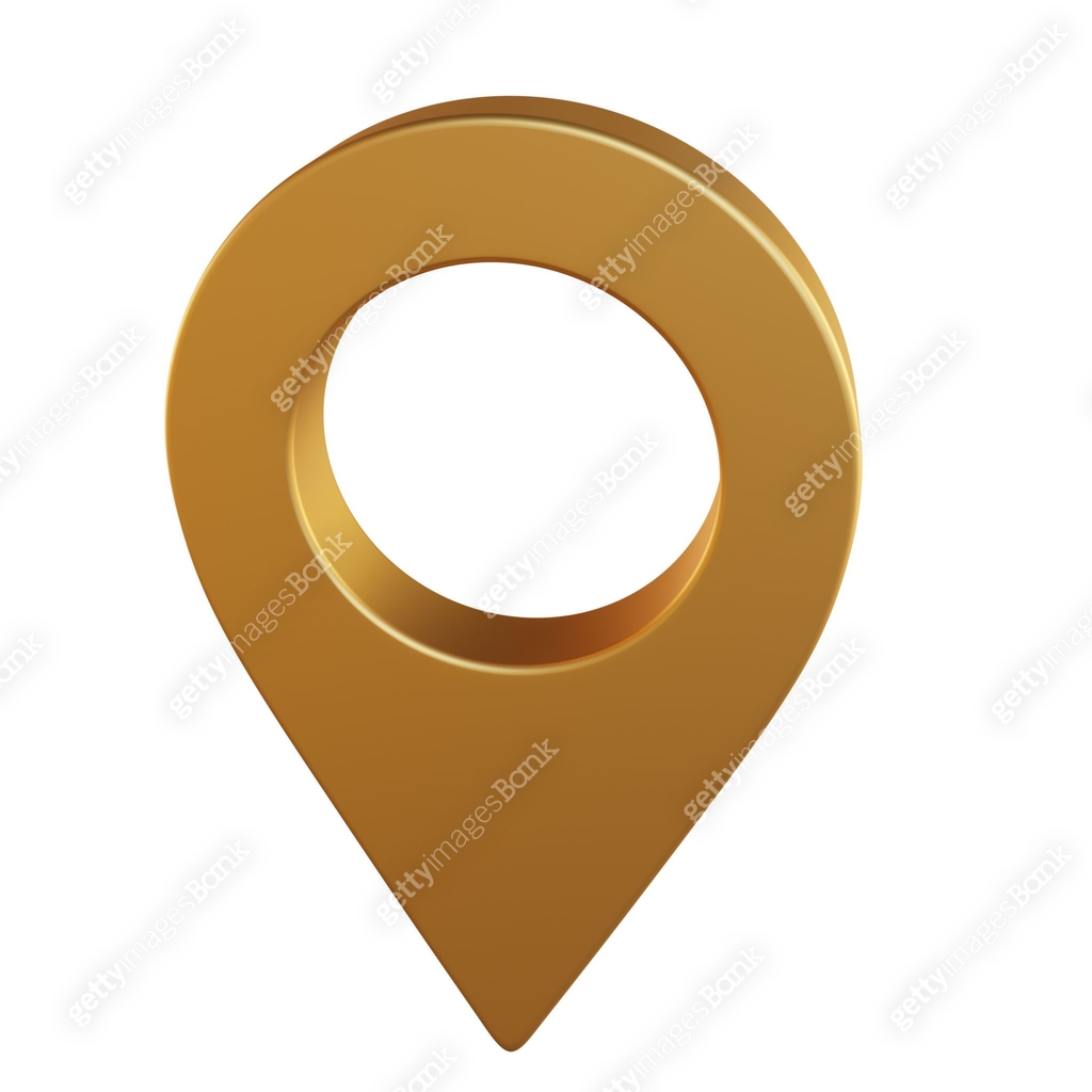 Gold position sign.Gold location 3d. 3d render 이미지 (1423709534) 일러스트 ...