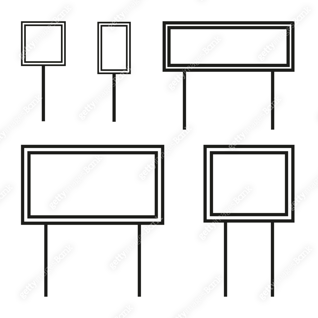empty signs signs icons for banner design. Vector illustration. Stock ...