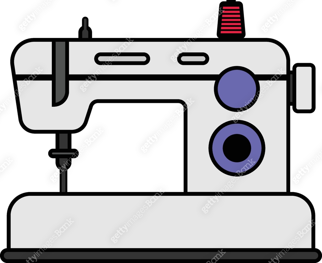 Domestic Stitching Tailoring Machine vector color icon design, Ensemble ...