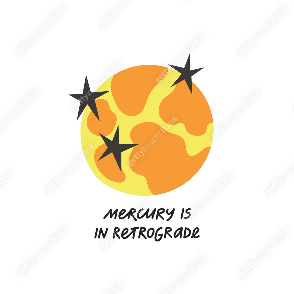 Mercury Is In Retrograde hand drawn lettering. 이미지 (1419040740) 일러스트 ...