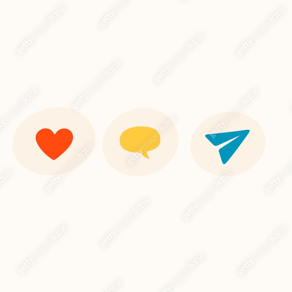 Like, comment and repost stickers for a social media, making a blog or ...