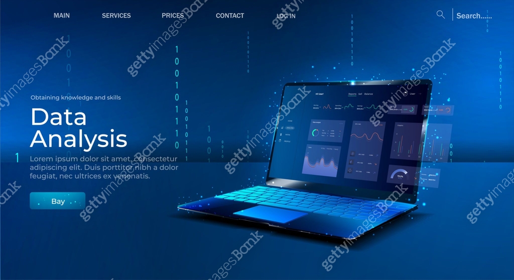 Data analyst consolidating financial information and reports on ...