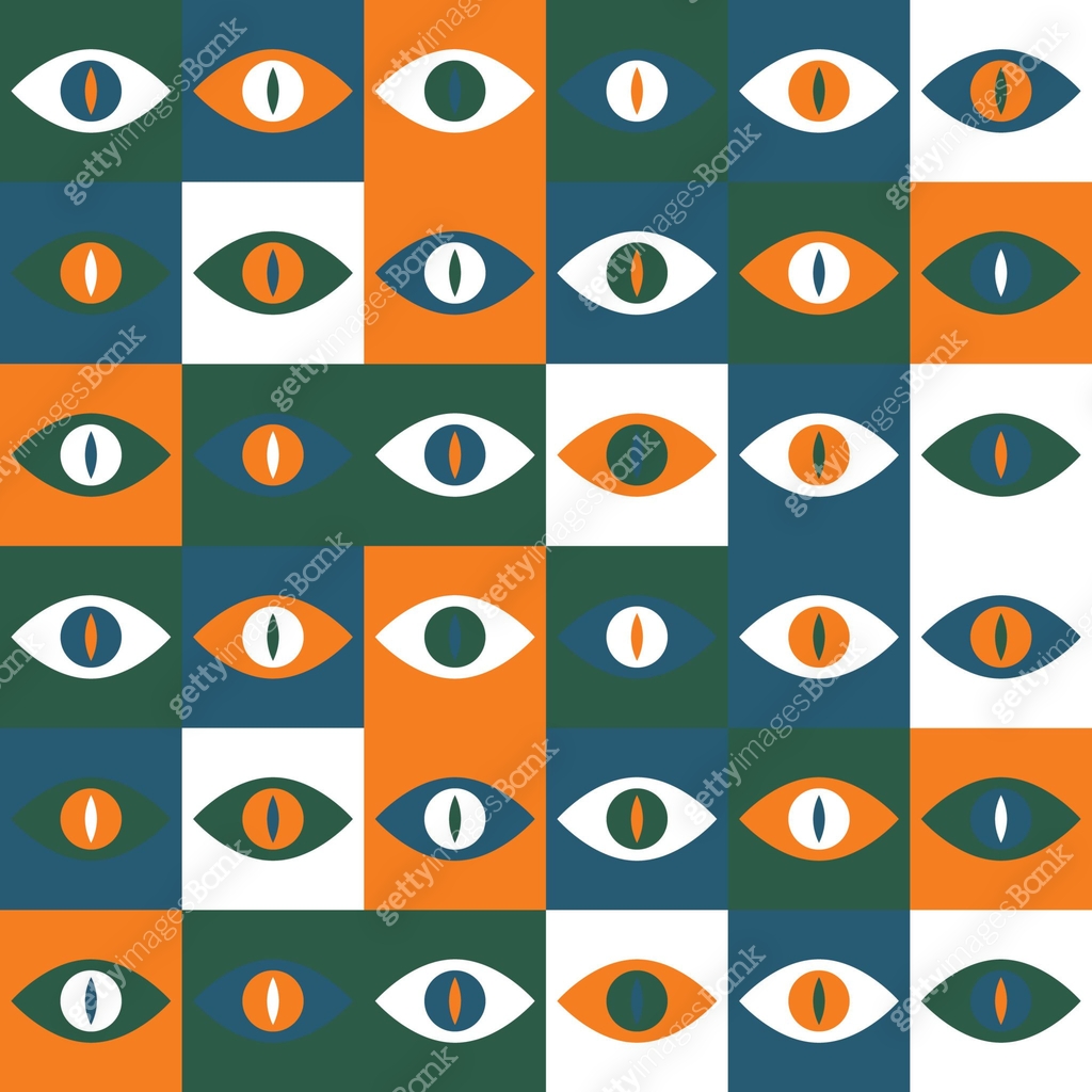 Modern pattern with geometric eyes. 이미지 (1420199061) 일러스트, 무료 일러스트 - 게티 ...