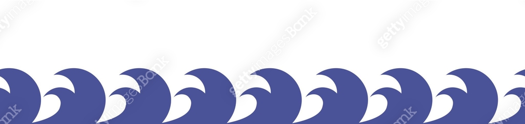 Horizontal seamless pattern with waves. Wave pattern. Marine design ...