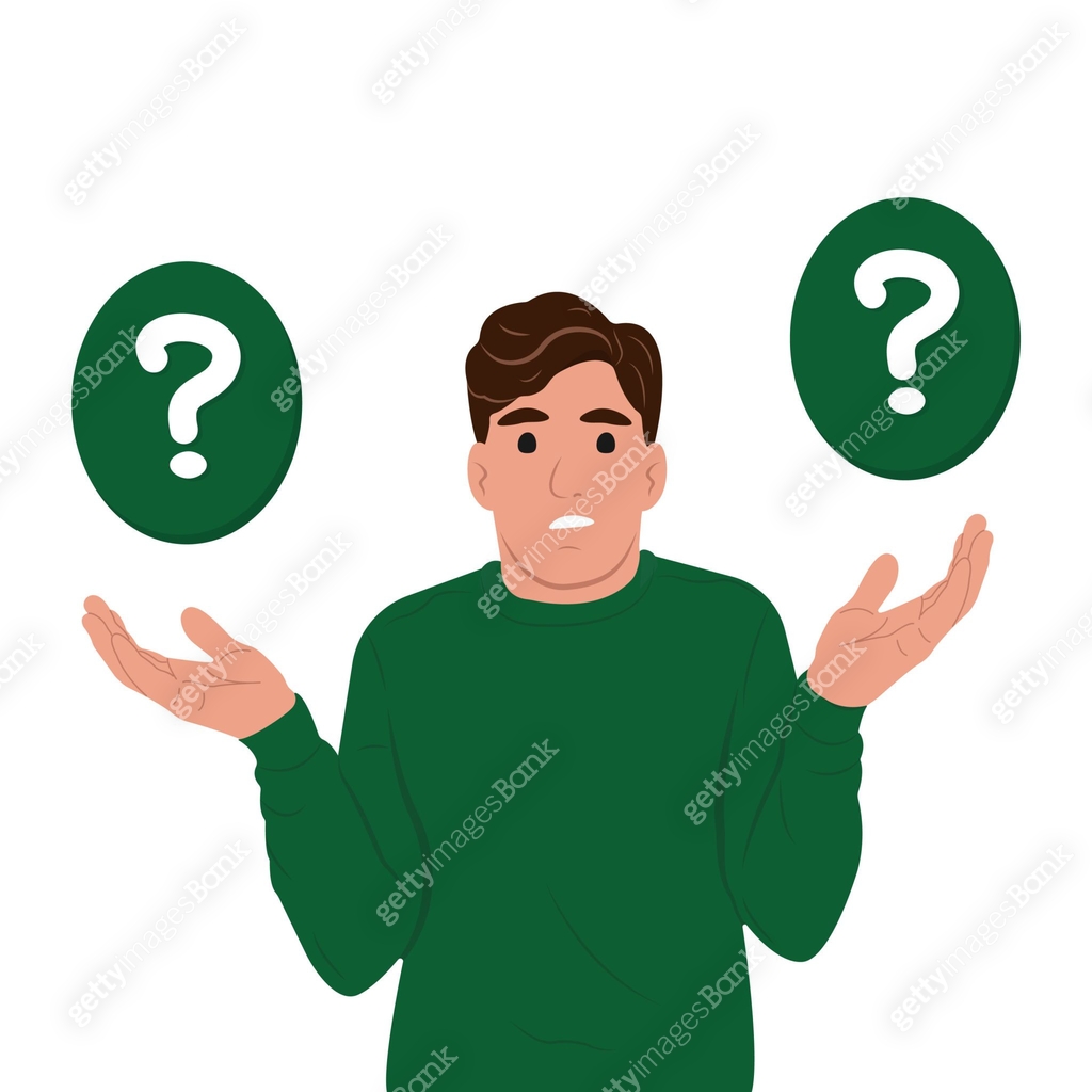 Make choice, decision concept. A young man makes a choice, thinks ...