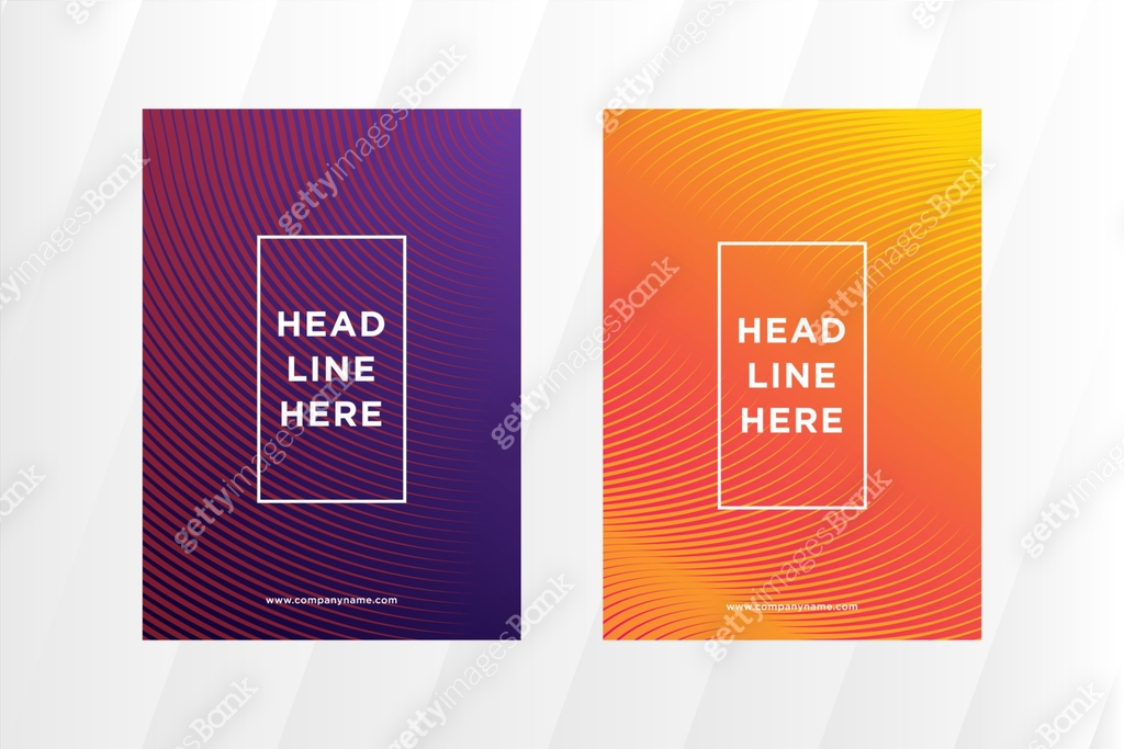 covers with Liquid curve line blend pattern. Minimal geometric design ...