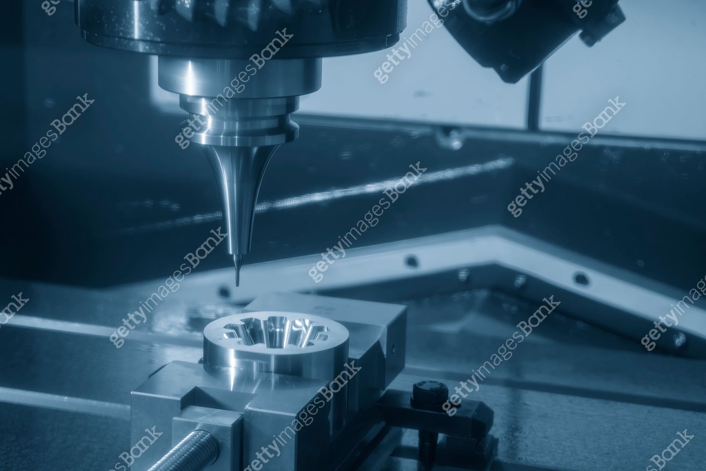 Cutting Injection The CNC milling machine cutting injection mold part by solid ball end ...