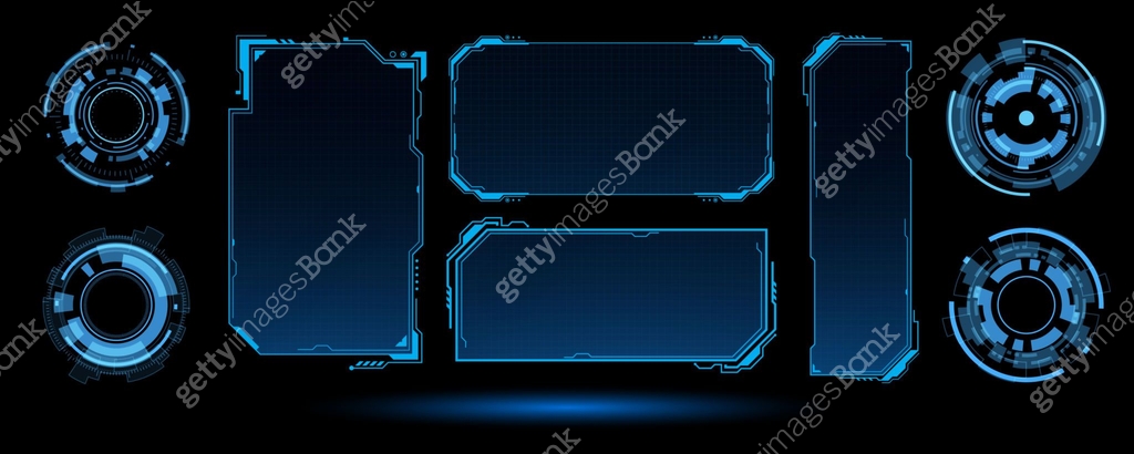 abstract hud ui. Abstract hi tech. Abstract digital background with ...