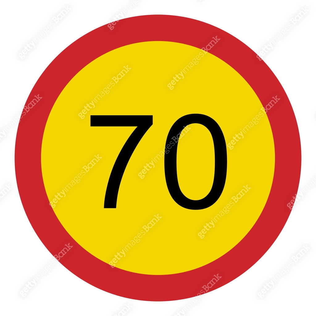 Prohibited road signs. Speed limit 70. Traffic signs. 이미지 (1439768755 ...