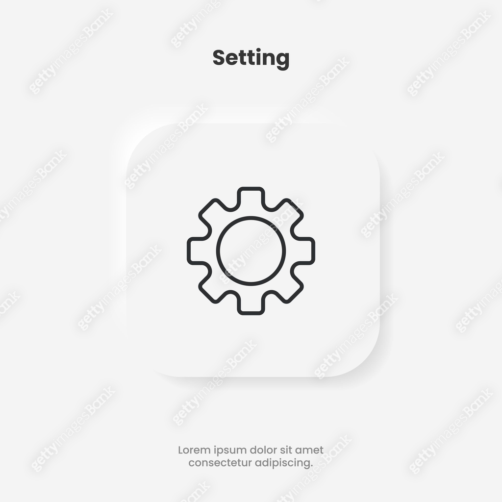 3d setting icon vector. Tools, cog, gear sign isolated on white ...
