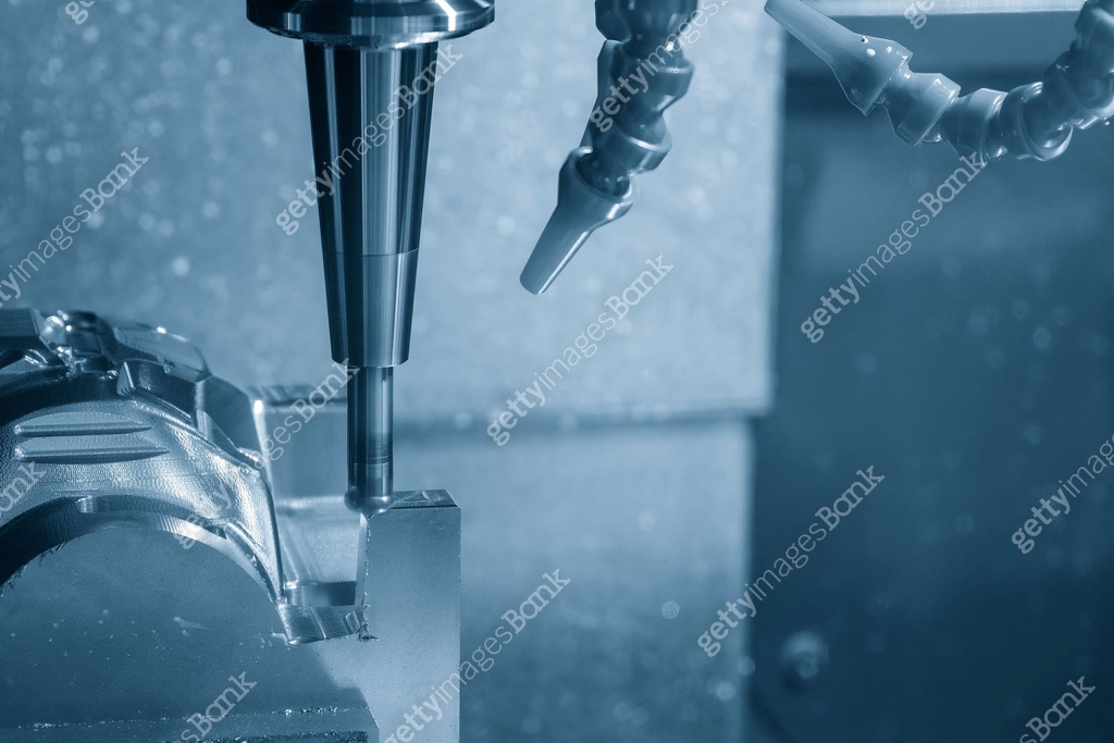 Cutting Injection The CNC milling machine cutting injection sample part by solid ball end ...