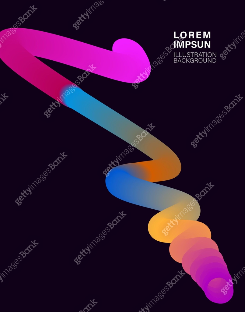 Neon Ribbon Abstract abstract neon curve ribbon gradient poster background 이미지 (1453763415 ...