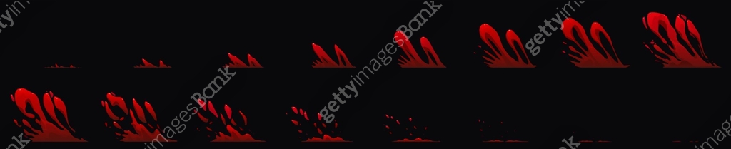 Blood splash sprite sheet for game or animation 이미지 (1461563836) 일러스트 ...