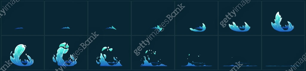 Sprite Spalsh Animation sprite sheet of water splash 이미지 (1467964406) 일러스트, 무료 일러스트 ...
