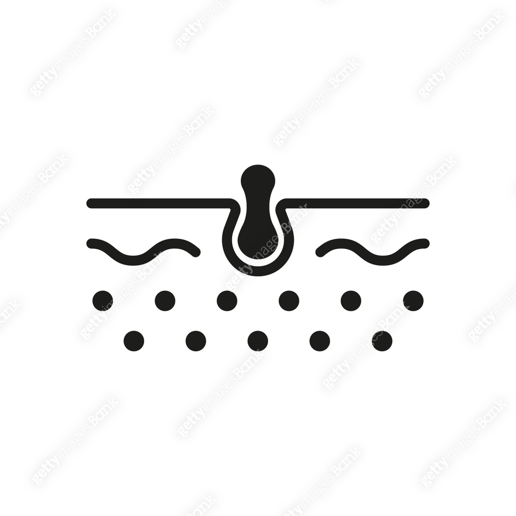 Pimple and Inflammation Sebum Glyph Pictogram. Skin Acne, Comedo Symbol ...
