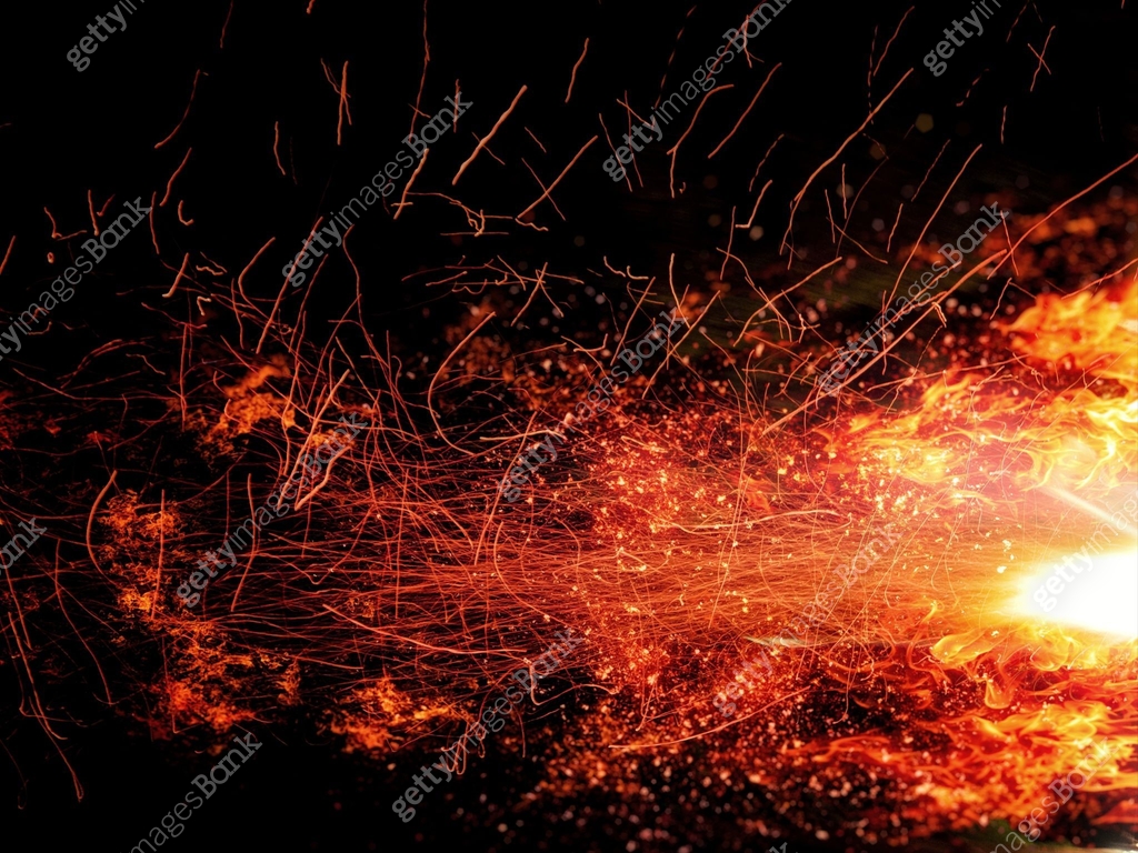 Exploding abstract fire flame and black background 이미지 (1472002606 ...