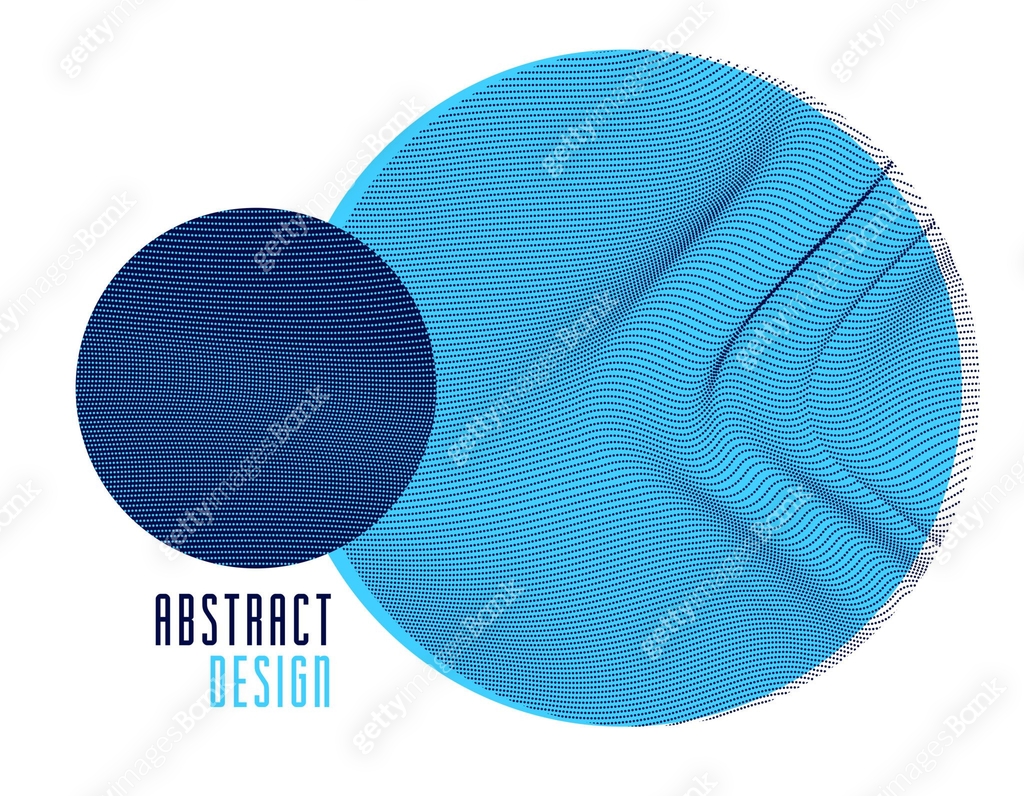 Trendy circles vector abstract composition artistic background