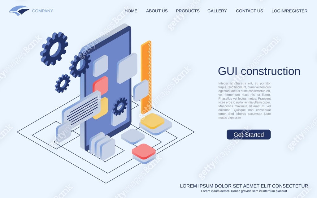 GUI construction vector concept 이미지 (1468933377) 일러스트, 무료 일러스트, 아이콘, 무료 ...