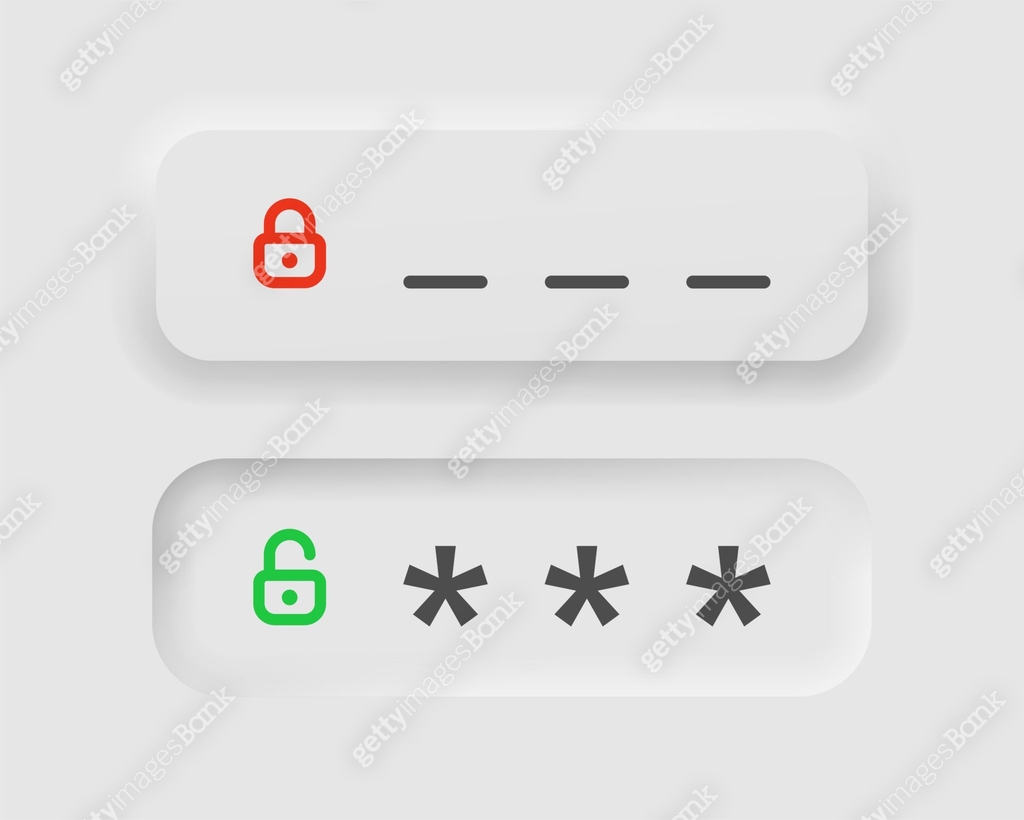 Passcode Lock Ui Password bar in neumorphism style. Icons for business, white UI, UX ...