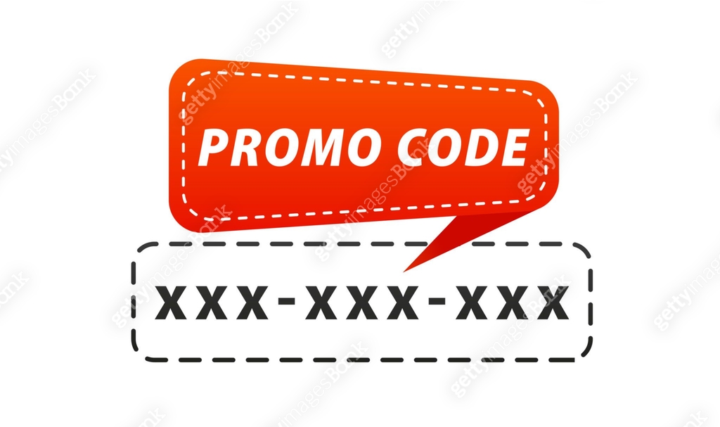 Modern cartoon template with promo code. Minimal concept. Modern design ...