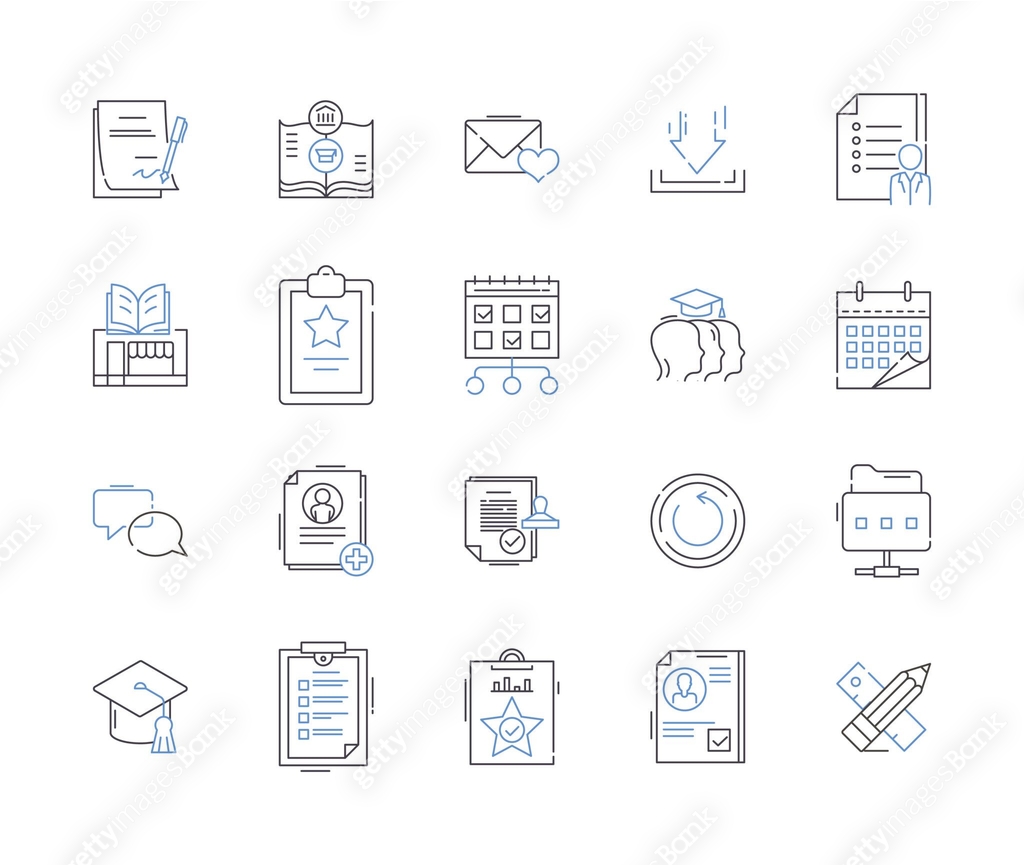 Knowledge management outline icons collection. Knowledge, Management ...