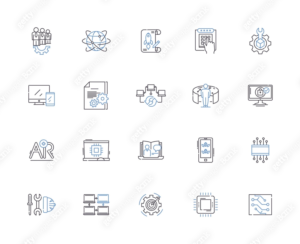 Programming coding outline icons collection. Coding, Programming ...