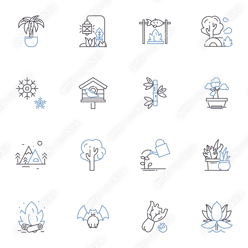 Biosphere line icons collection. Ecosystem, Diversity, Sustainability ...