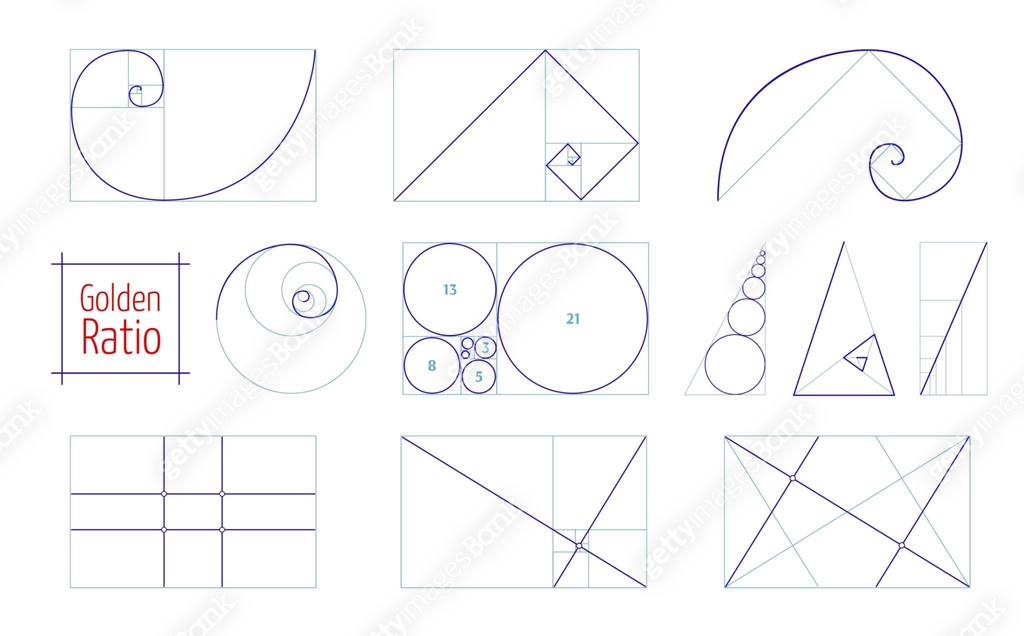 Golden ratio proportions and composition balance 이미지 (1486923050) 일러스트 ...