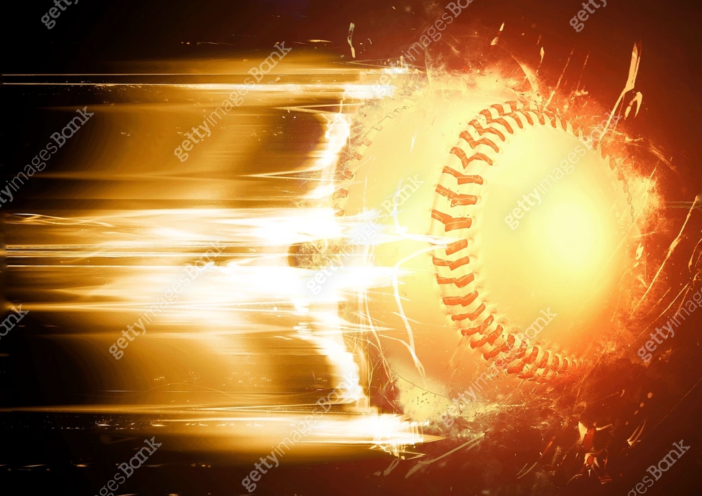 3d illustration of baseball ball in exploding flames 이미지 (1494739023 ...