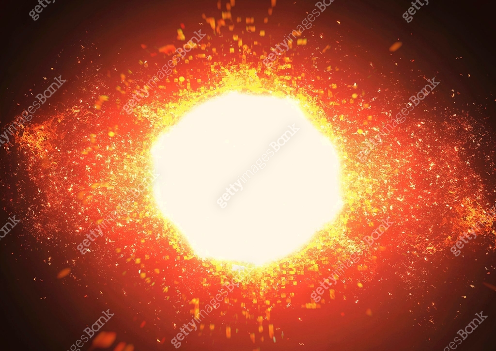 3d illustration of abstract sun and exploding flames 이미지 (1490546359 ...