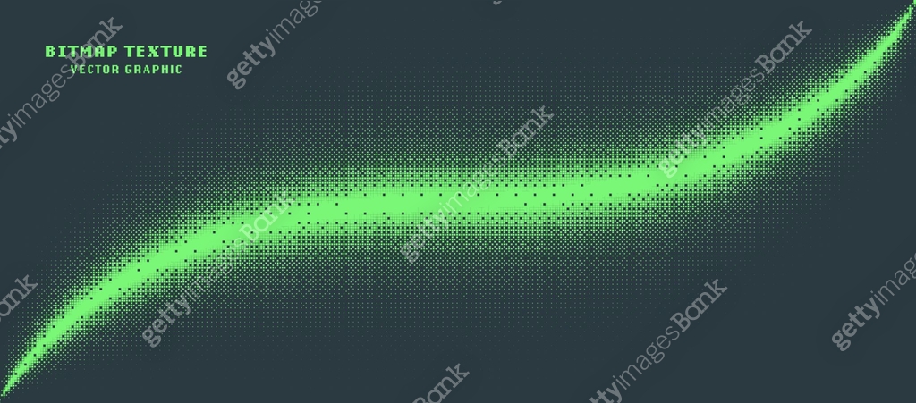 Dither Pattern Bitmap Texture Smooth Curved Border Vector Abstract ...