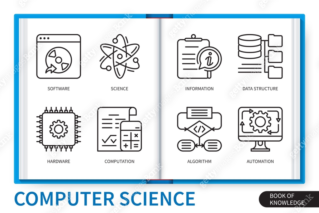 Computer science infographics linear icons collection 이미지 (1490473542 ...