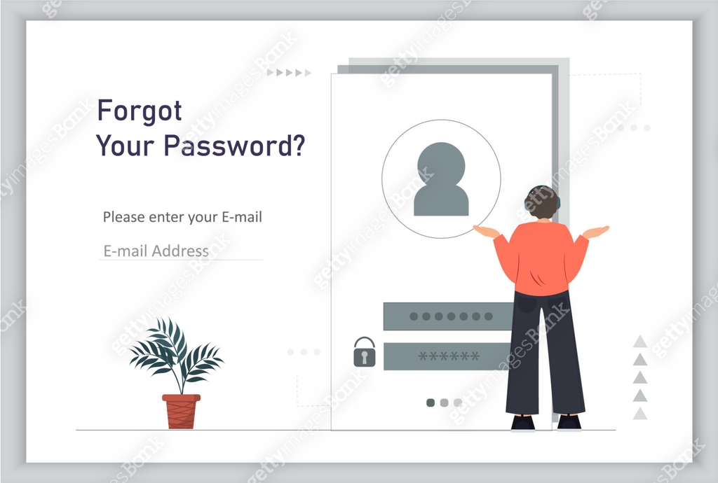 Person Setting Password Person trying to find password to the personal account in social media ...