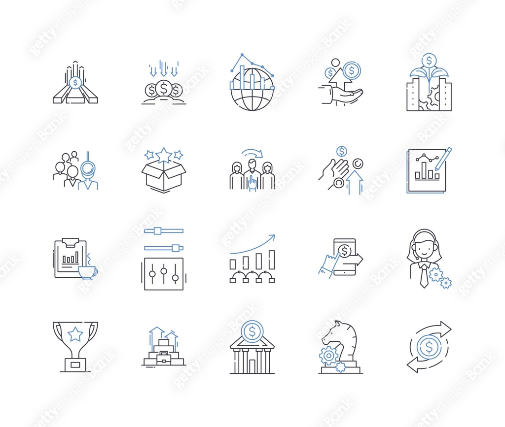 Venture appraisal line icons collection. Valuation, Risk, ROI, Due ...