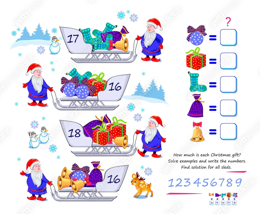 How Many Math Puzzle Mathematical logic puzzle game for smartest. How much is each Christmas ...