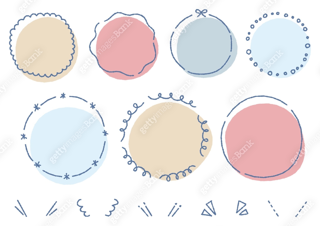 Hand-drawn round frame set (bumpy lines) 이미지 (1496536832) 일러스트, 무료 일러스트 ...